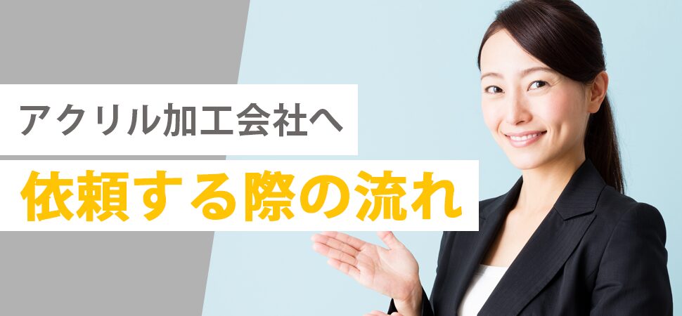 アクリル加工会社へ依頼する際の流れの画像"